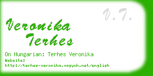 veronika terhes business card